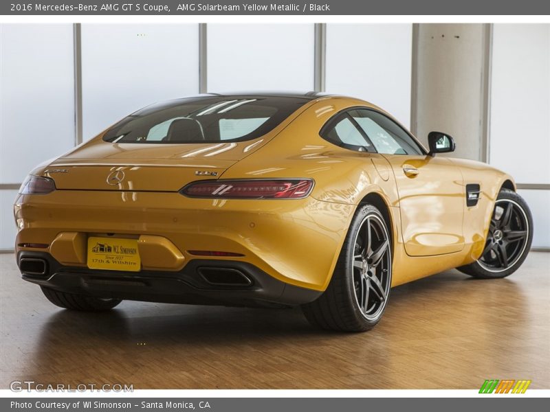 AMG Solarbeam Yellow Metallic / Black 2016 Mercedes-Benz AMG GT S Coupe