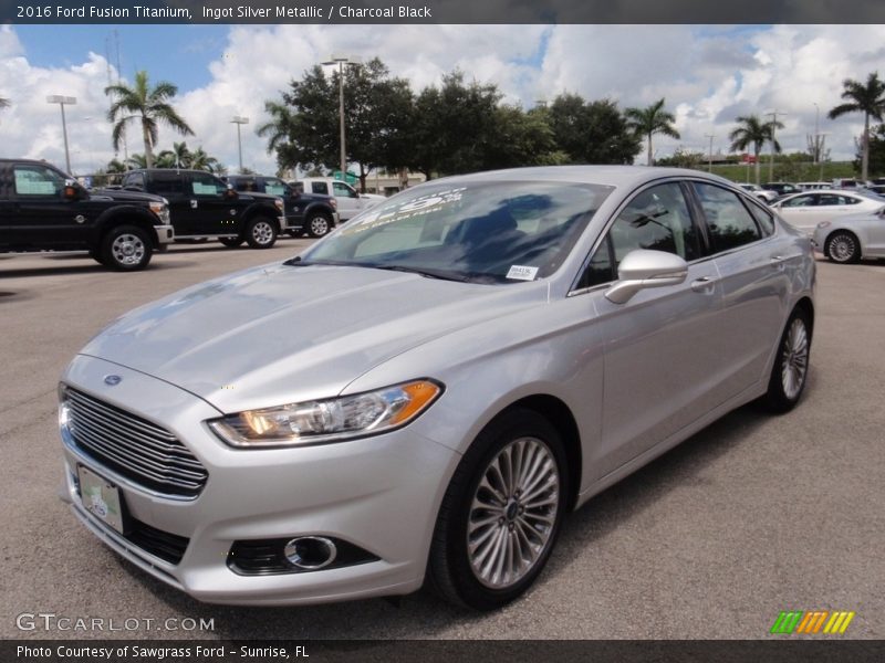 Ingot Silver Metallic / Charcoal Black 2016 Ford Fusion Titanium