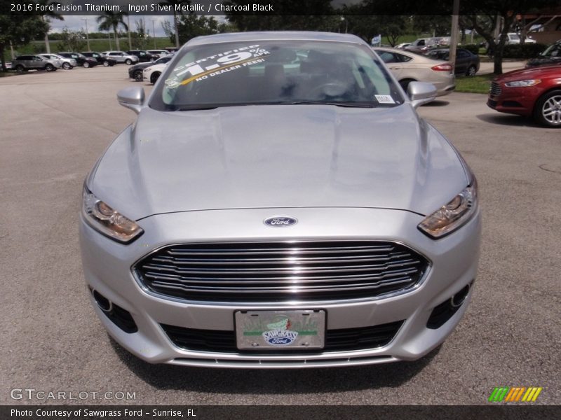 Ingot Silver Metallic / Charcoal Black 2016 Ford Fusion Titanium