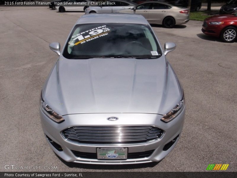 Ingot Silver Metallic / Charcoal Black 2016 Ford Fusion Titanium