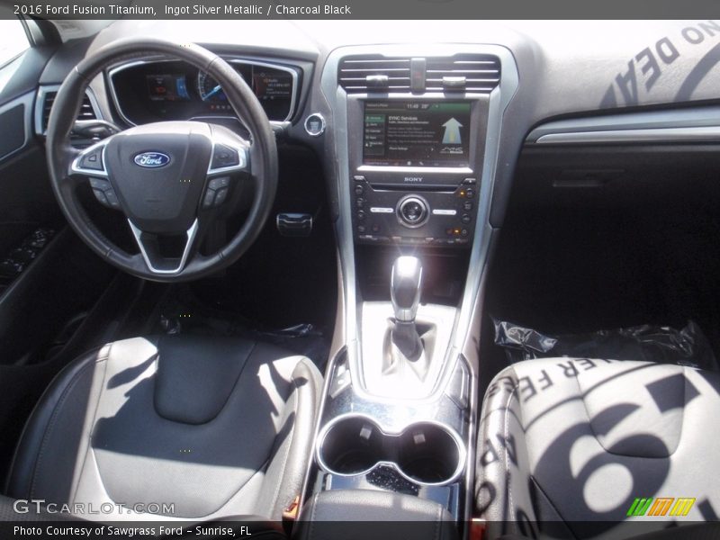 Ingot Silver Metallic / Charcoal Black 2016 Ford Fusion Titanium