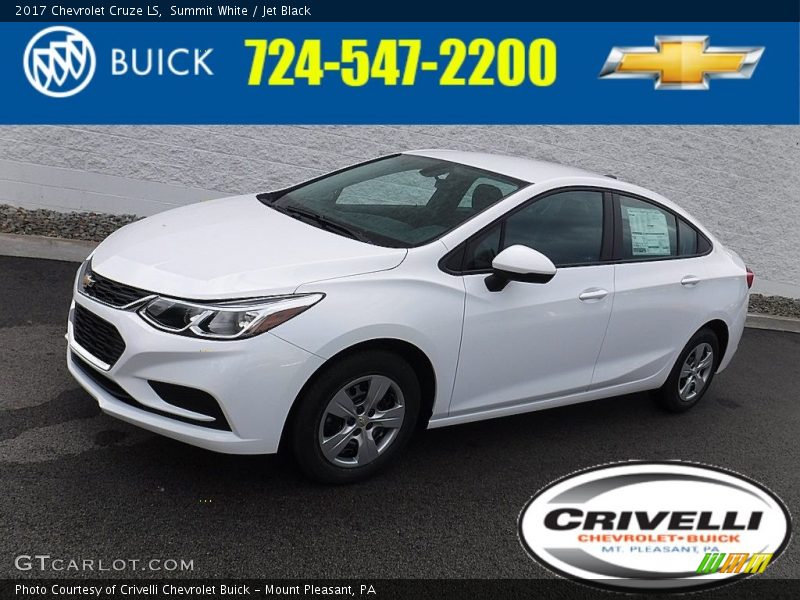 Summit White / Jet Black 2017 Chevrolet Cruze LS