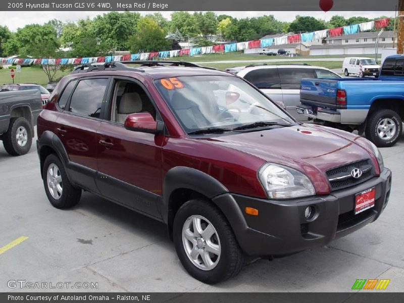 Mesa Red / Beige 2005 Hyundai Tucson GLS V6 4WD