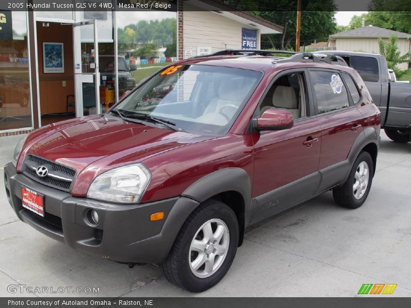 Mesa Red / Beige 2005 Hyundai Tucson GLS V6 4WD