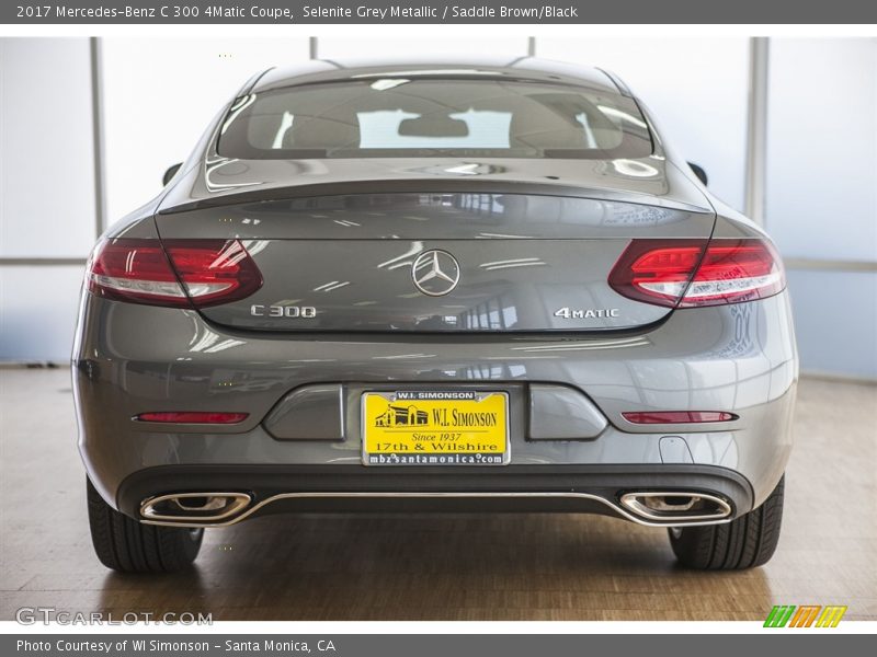 Selenite Grey Metallic / Saddle Brown/Black 2017 Mercedes-Benz C 300 4Matic Coupe