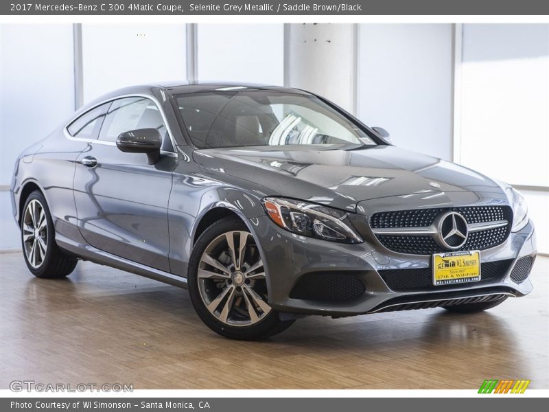 Selenite Grey Metallic / Saddle Brown/Black 2017 Mercedes-Benz C 300 4Matic Coupe