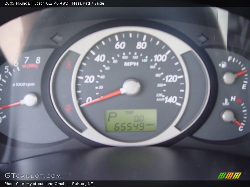 Mesa Red / Beige 2005 Hyundai Tucson GLS V6 4WD