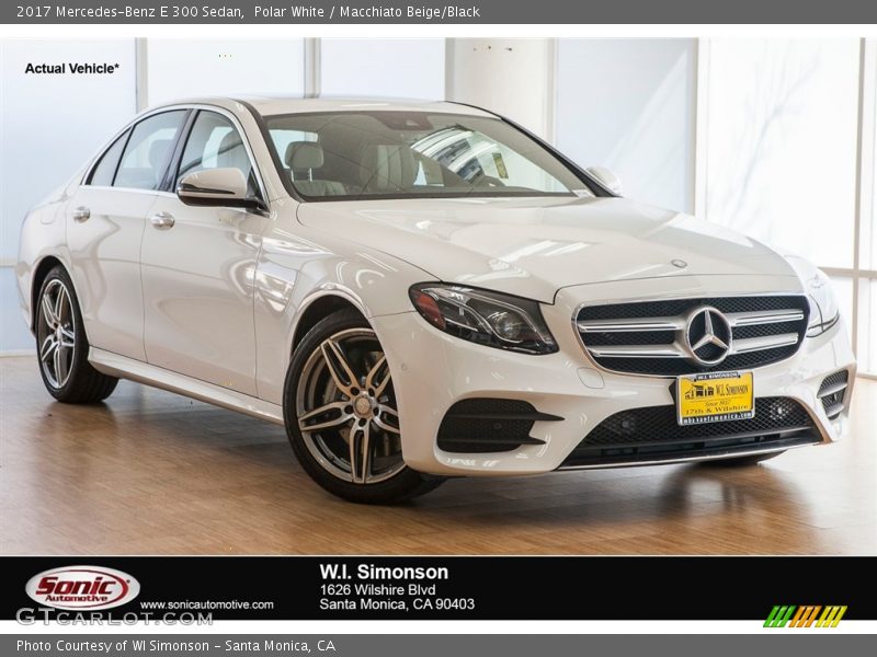 Polar White / Macchiato Beige/Black 2017 Mercedes-Benz E 300 Sedan