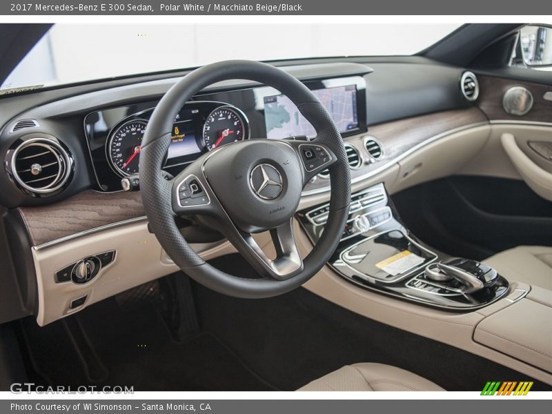 Polar White / Macchiato Beige/Black 2017 Mercedes-Benz E 300 Sedan