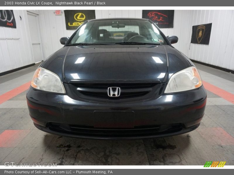 Nighthawk Black Pearl / Black 2003 Honda Civic LX Coupe