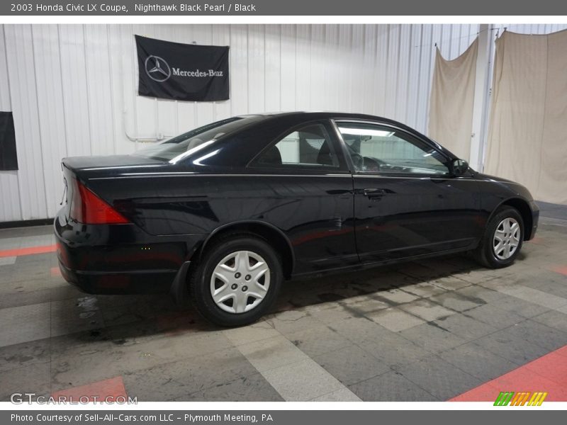 Nighthawk Black Pearl / Black 2003 Honda Civic LX Coupe
