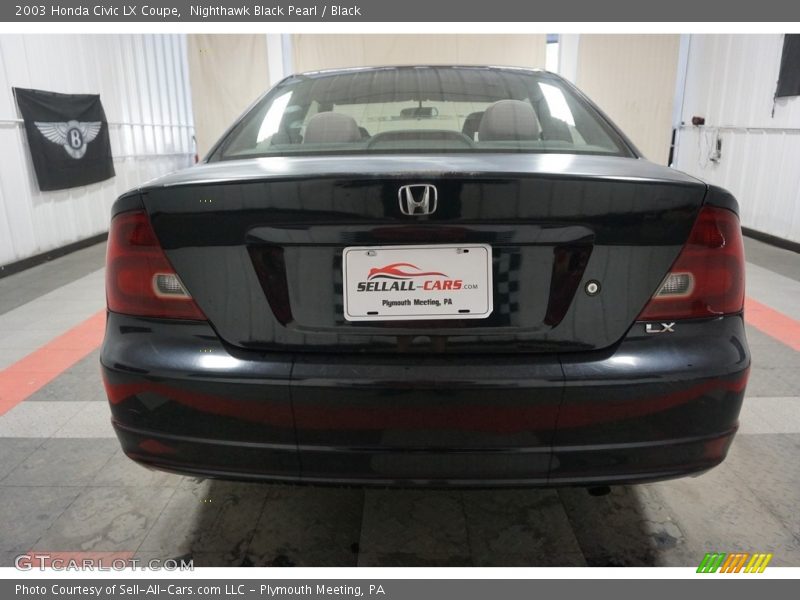 Nighthawk Black Pearl / Black 2003 Honda Civic LX Coupe