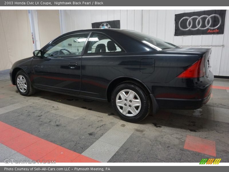Nighthawk Black Pearl / Black 2003 Honda Civic LX Coupe