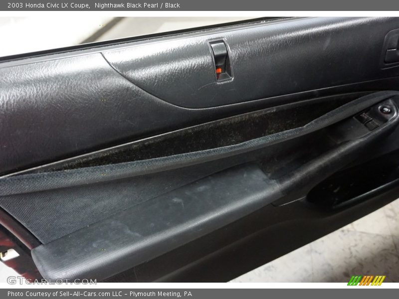 Nighthawk Black Pearl / Black 2003 Honda Civic LX Coupe
