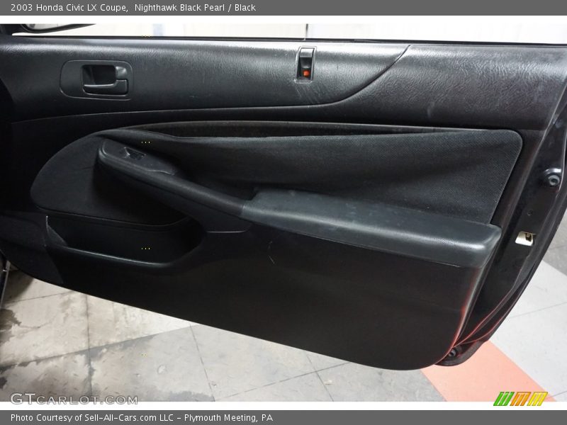 Nighthawk Black Pearl / Black 2003 Honda Civic LX Coupe