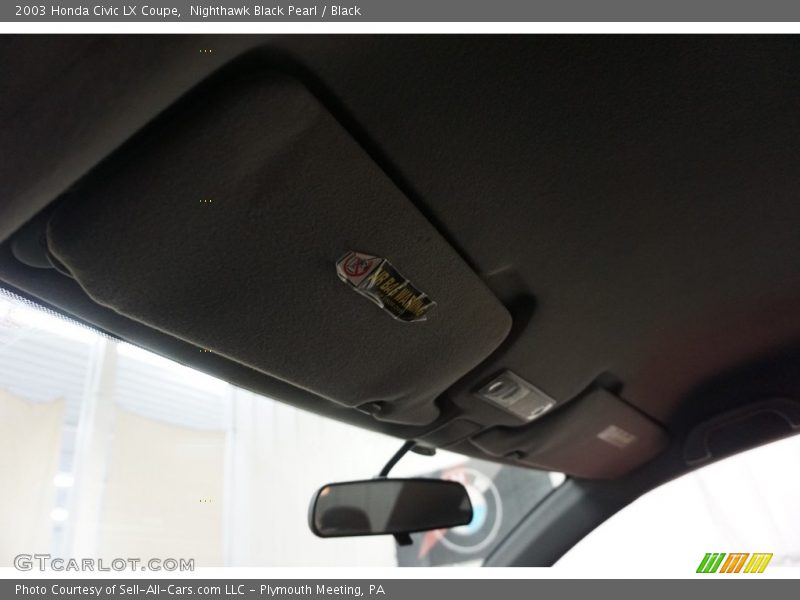 Nighthawk Black Pearl / Black 2003 Honda Civic LX Coupe
