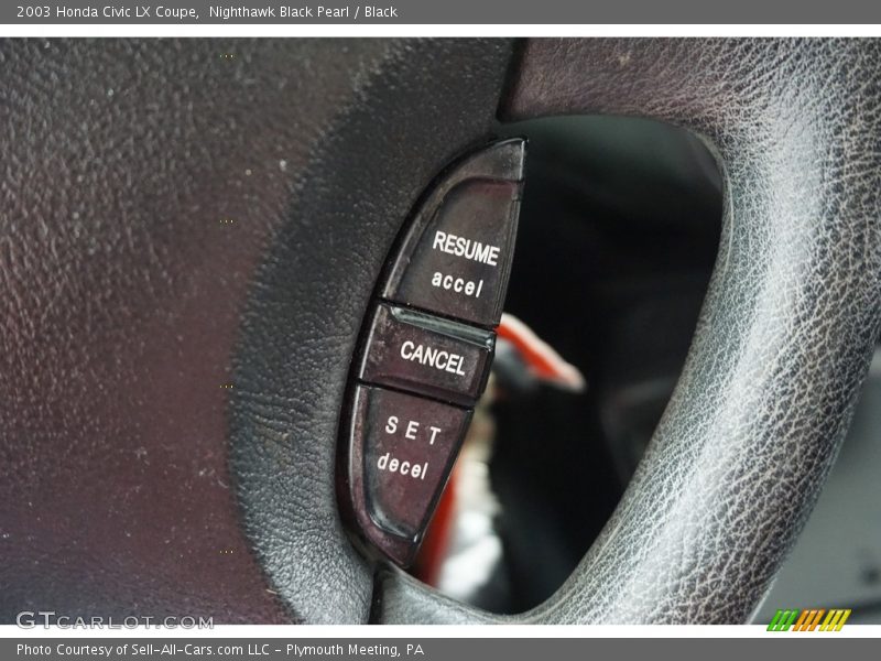Nighthawk Black Pearl / Black 2003 Honda Civic LX Coupe
