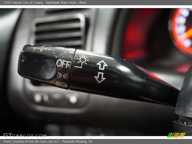 Nighthawk Black Pearl / Black 2003 Honda Civic LX Coupe