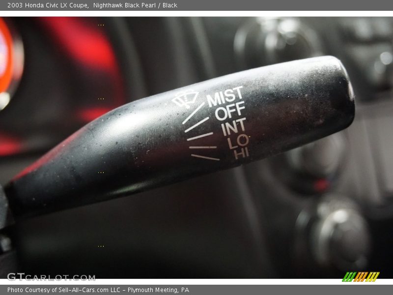 Nighthawk Black Pearl / Black 2003 Honda Civic LX Coupe