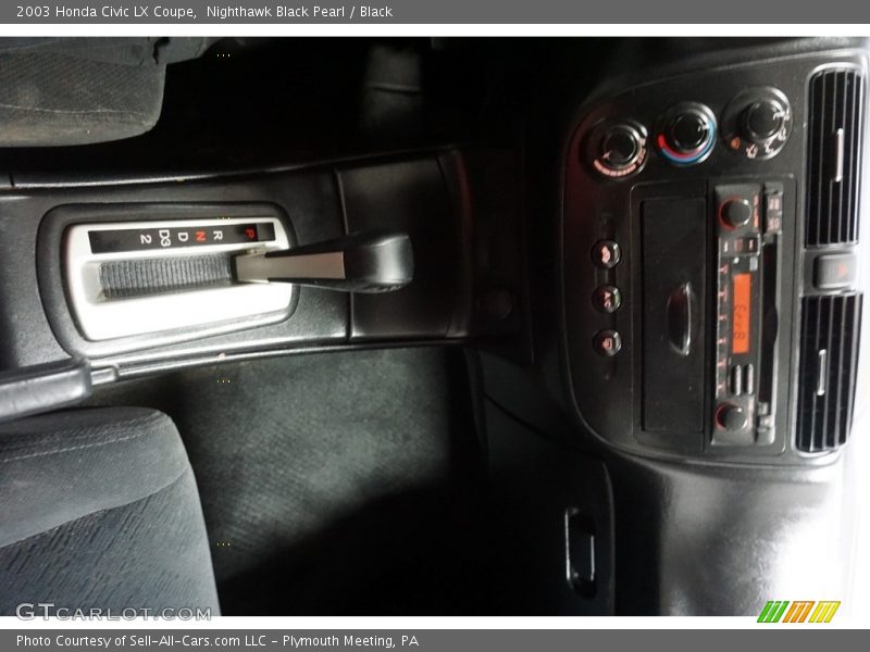 Nighthawk Black Pearl / Black 2003 Honda Civic LX Coupe