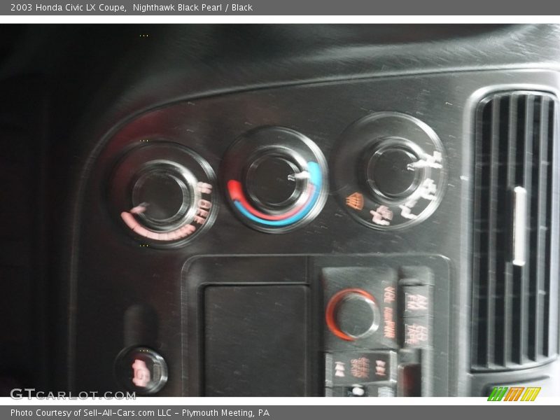Nighthawk Black Pearl / Black 2003 Honda Civic LX Coupe