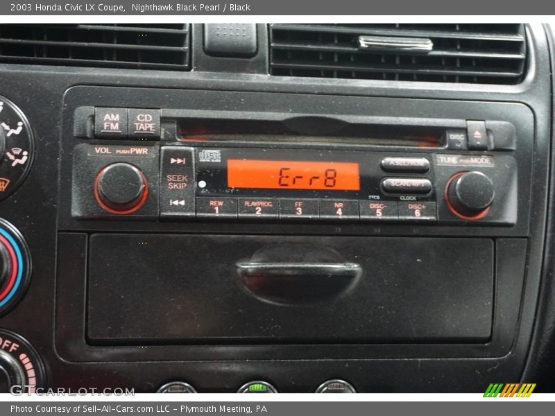 Nighthawk Black Pearl / Black 2003 Honda Civic LX Coupe