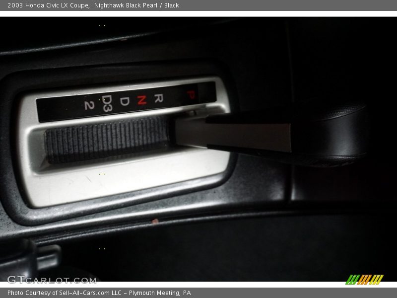 Nighthawk Black Pearl / Black 2003 Honda Civic LX Coupe