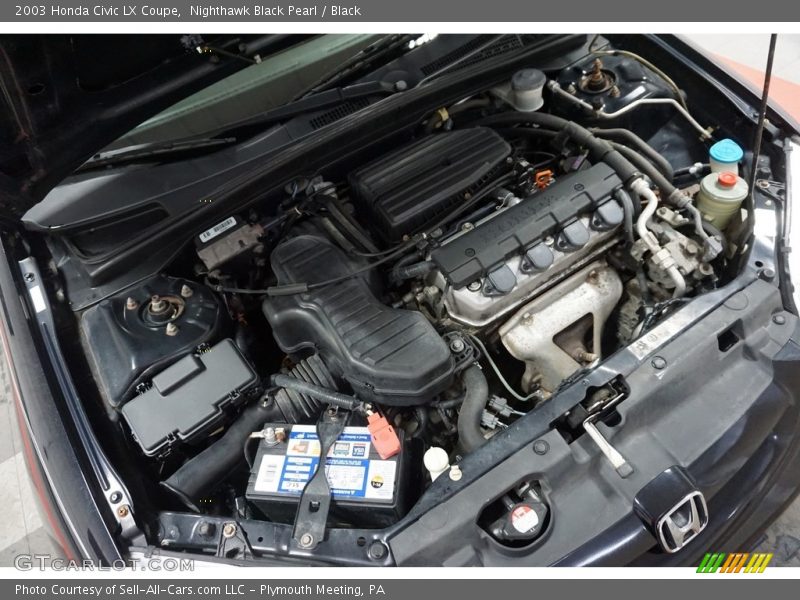 Nighthawk Black Pearl / Black 2003 Honda Civic LX Coupe