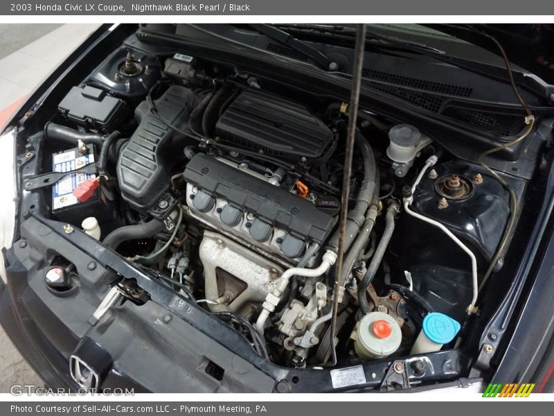 Nighthawk Black Pearl / Black 2003 Honda Civic LX Coupe