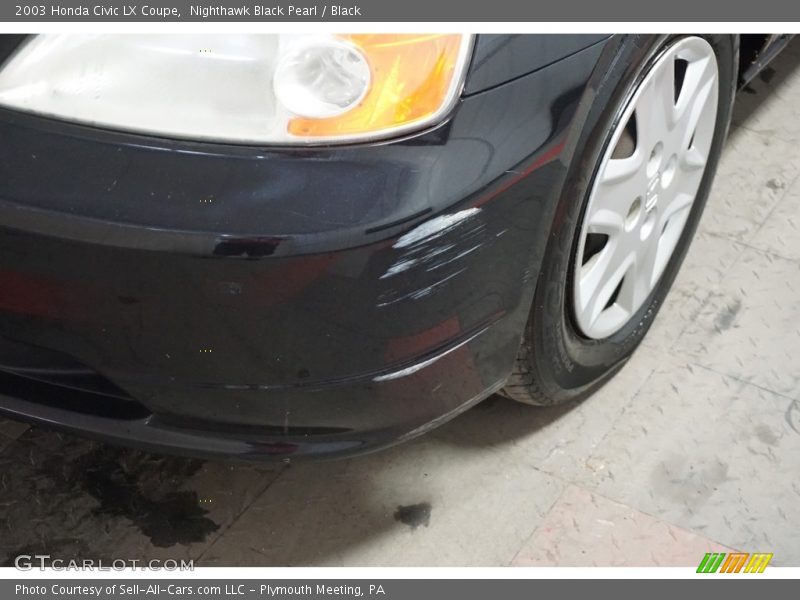 Nighthawk Black Pearl / Black 2003 Honda Civic LX Coupe