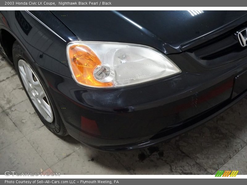 Nighthawk Black Pearl / Black 2003 Honda Civic LX Coupe