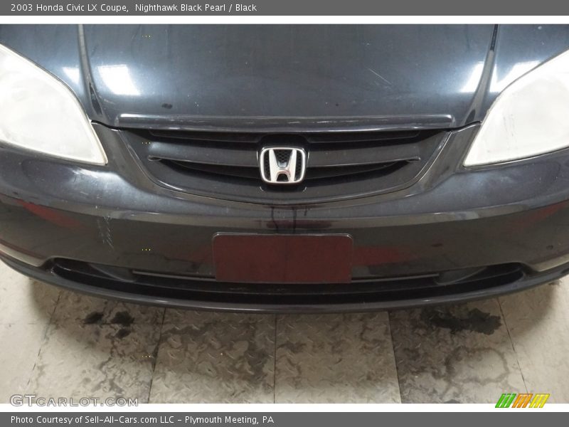 Nighthawk Black Pearl / Black 2003 Honda Civic LX Coupe