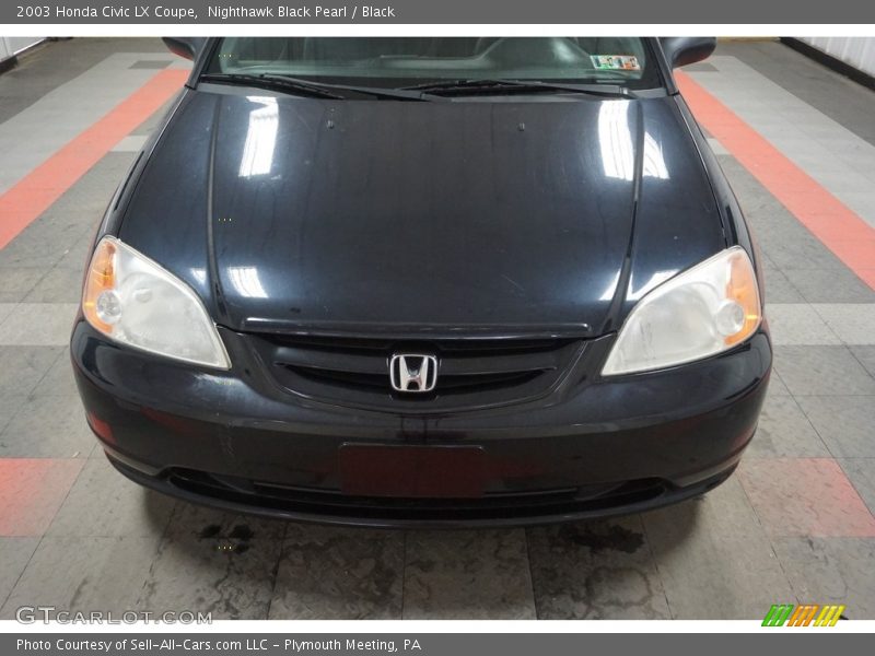 Nighthawk Black Pearl / Black 2003 Honda Civic LX Coupe