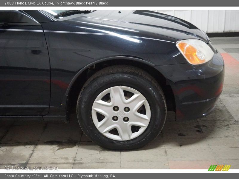 Nighthawk Black Pearl / Black 2003 Honda Civic LX Coupe
