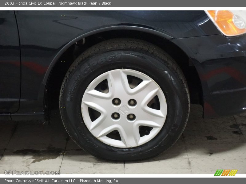 Nighthawk Black Pearl / Black 2003 Honda Civic LX Coupe