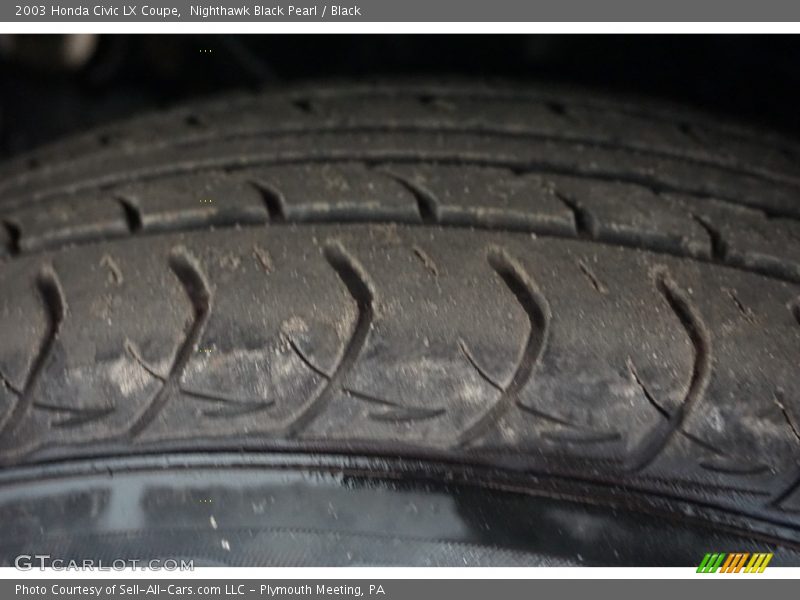 Nighthawk Black Pearl / Black 2003 Honda Civic LX Coupe
