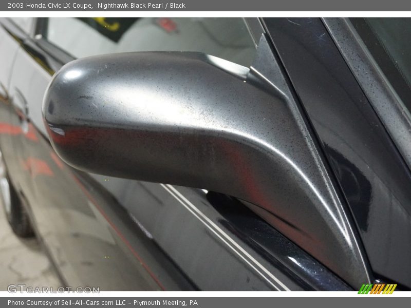 Nighthawk Black Pearl / Black 2003 Honda Civic LX Coupe