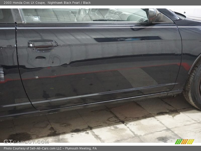 Nighthawk Black Pearl / Black 2003 Honda Civic LX Coupe