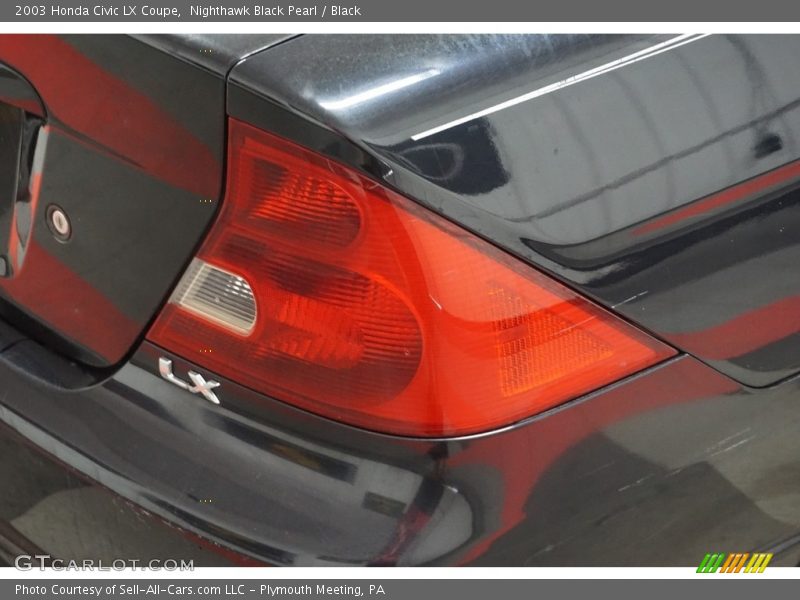 Nighthawk Black Pearl / Black 2003 Honda Civic LX Coupe