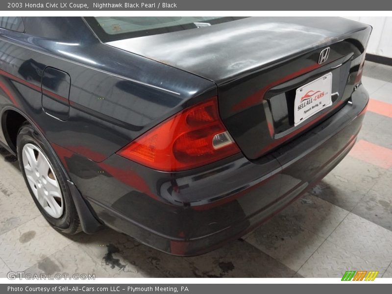 Nighthawk Black Pearl / Black 2003 Honda Civic LX Coupe
