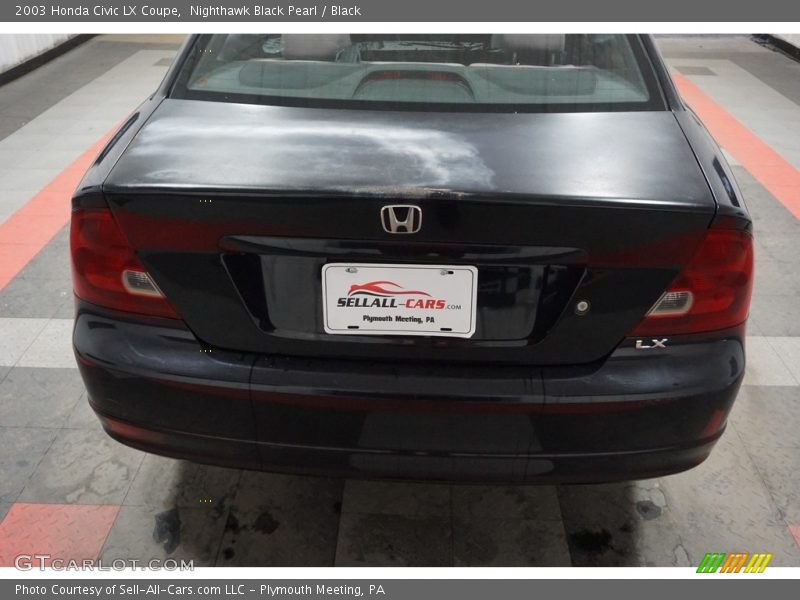 Nighthawk Black Pearl / Black 2003 Honda Civic LX Coupe