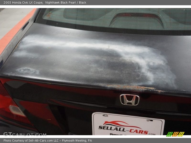 Nighthawk Black Pearl / Black 2003 Honda Civic LX Coupe