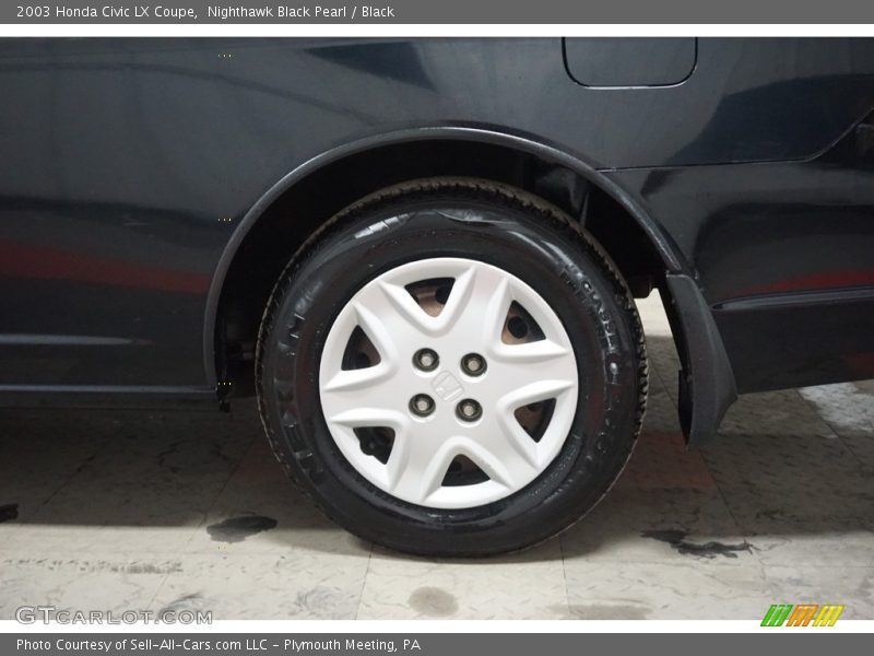 Nighthawk Black Pearl / Black 2003 Honda Civic LX Coupe