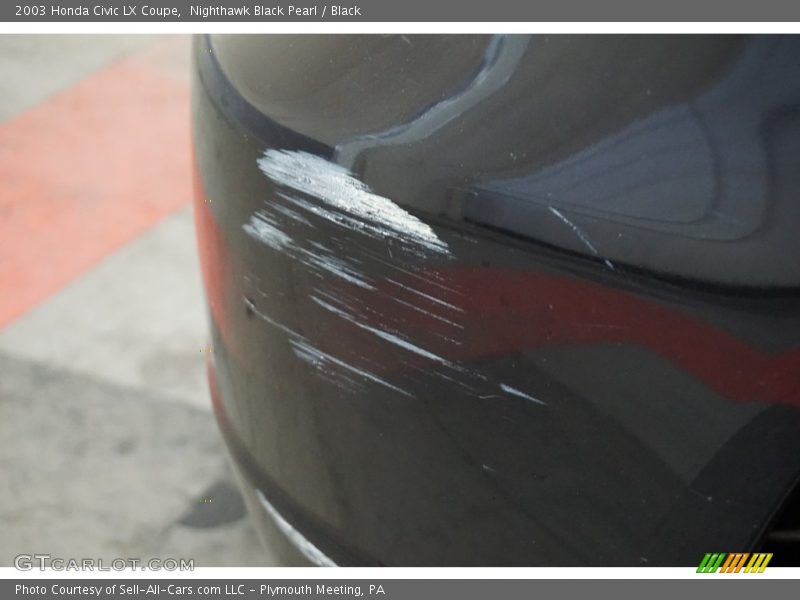 Nighthawk Black Pearl / Black 2003 Honda Civic LX Coupe
