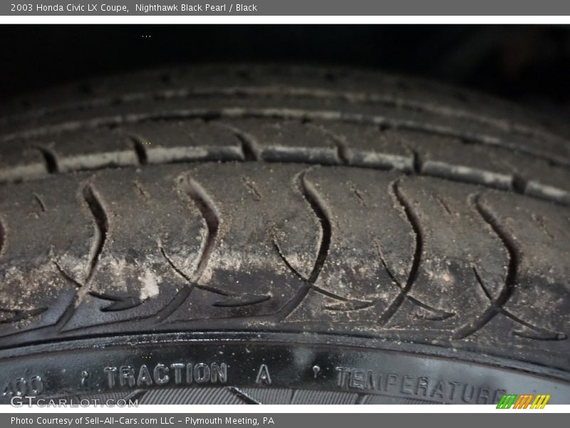 Nighthawk Black Pearl / Black 2003 Honda Civic LX Coupe