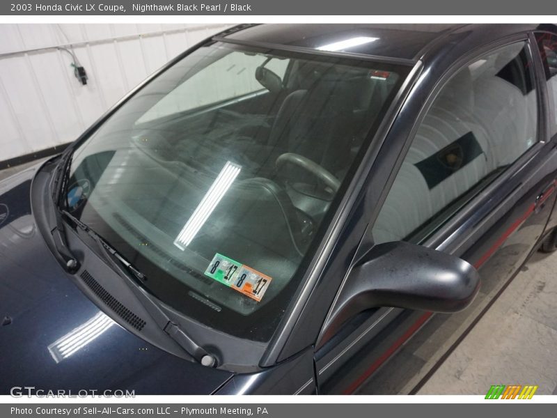 Nighthawk Black Pearl / Black 2003 Honda Civic LX Coupe