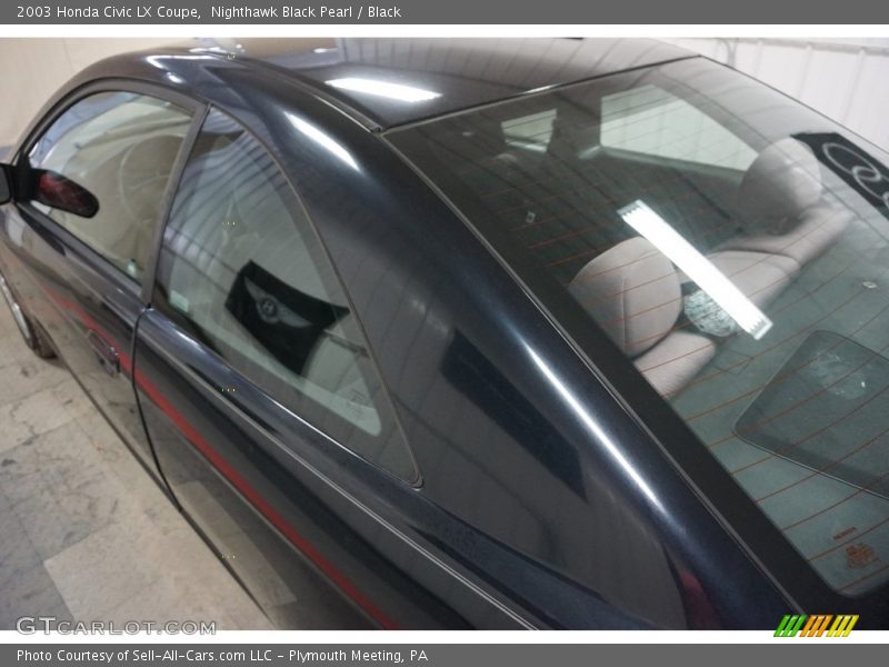 Nighthawk Black Pearl / Black 2003 Honda Civic LX Coupe