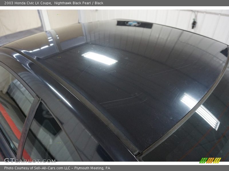 Nighthawk Black Pearl / Black 2003 Honda Civic LX Coupe