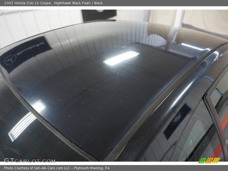 Nighthawk Black Pearl / Black 2003 Honda Civic LX Coupe