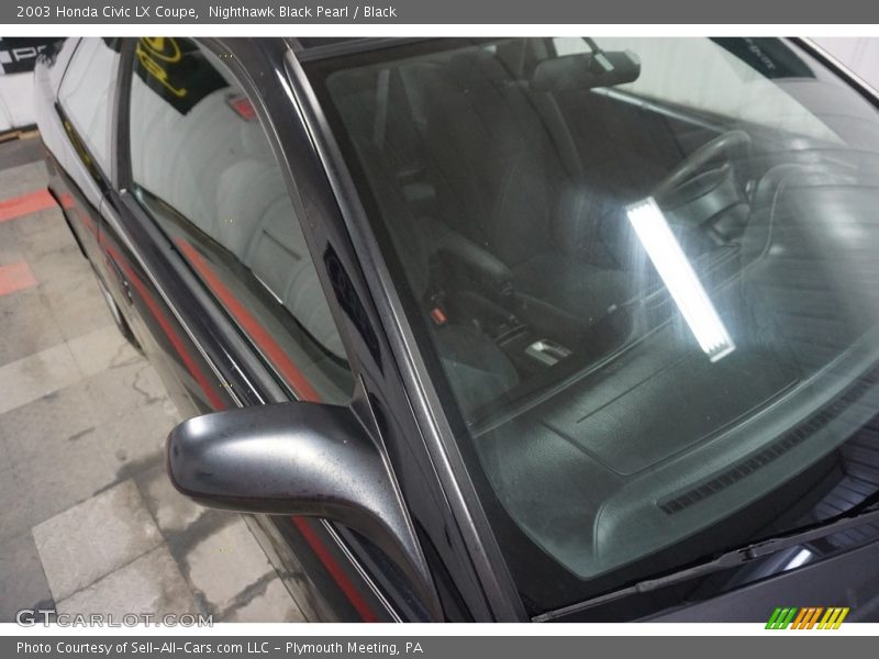 Nighthawk Black Pearl / Black 2003 Honda Civic LX Coupe